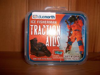 Duenorth Ice Fishing Traction Aids Spikes Cleats for Boots New