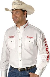  Mens Dodge Rodeo Logo Shirt 2X Tall Ed White Red Embroidery