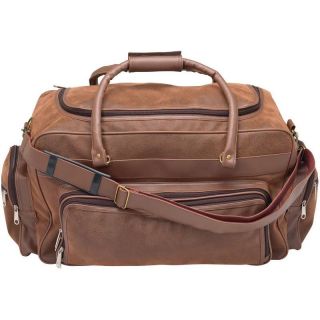 Womens 23 Faux Leather Duffle Bag, Brown Overnight Carry On Luggage