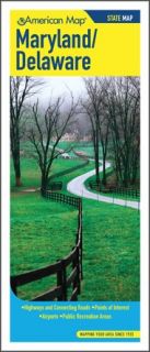 Maryland Delaware State Road Map 2 Sides Folded Map