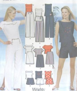 shorts skirt top sewing pattern easy sew simplicity 5165 uncut