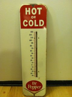 Dr Pepper Soda Thermometer Coca Sign Hot or Cold
