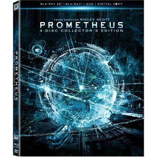 Prometheus (3D/Blu ray/DVD/Digital Copy 2012, 4 Disc Set, Collectors