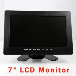 TFT LCD Rearview Monitor f DVD VCR GPS Car Reverse Backup Camera 3CH