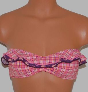 Cyn Luca Ladies Size Medium Purple Edel Weiss Ruffle Bikini Swimsuit