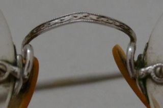 Antique Shuron Eyeglasses Silver Rimless Frames Hallmark on Bridge