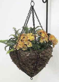Scalloped Edge French Wire Garden Flower Hanging Basket
