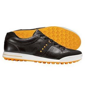 Ecco Mens Golf Street Premier Golf Shoes Licorice Coffee Fanta Select
