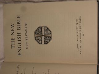 The New English Bible vintage antique 1961 hardcover New Testament