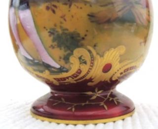 Antique 19th Century French Enamel Vase Signed Stunning