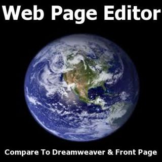 Website Design HTML Editing Software Works w Dreamweaver FrontPage