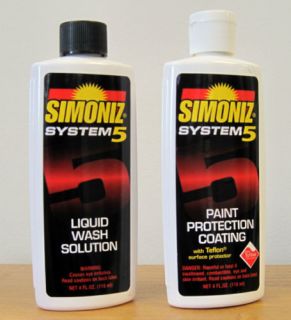 Simoniz System 5 Liquid Car Wash and Paint Coating New