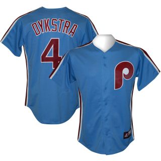 PHILLIES Lenny Dykstra Cooperstown Throwback BLUE Jersey XXL