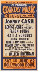 Johnny Cash Show POSTER George Jones *LARGE* Loretta Lynn LIVE *RARE