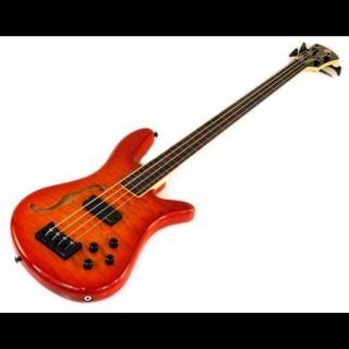 New Spector Spectorcore Piezo Quilted Amber Fretless Electric Bass