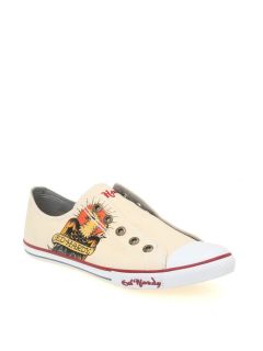 Ed Hardy Off White Breeny Canvas Shoes