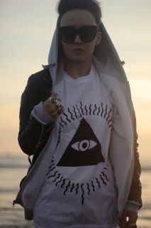 Illuminati T Shirt by Art Disco All Seeing Eye Graphic 90s Aztec