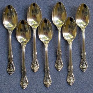 Set of SEVEN Gorham King Edward Solid Sterling Silver Heavy Teaspoons
