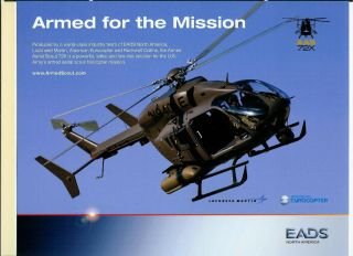 2011 Eads Military Helicopter Brochure Sell Sheet Armed Aerial Scout