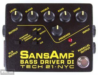 Tech 21 NYC SansAmp Bass Driver Di Pre Amp Stompbox Direct Box BSDR