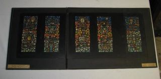 RARE Frederick Leuchs NE Church Stained Glass Paintings