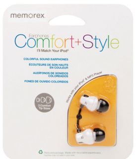 Memorex Stereo Earbuds Works with Your iPod  Player Black Earphone