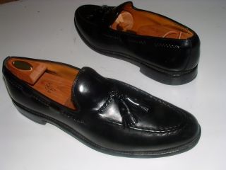 ALLEN EDMONDS Brookwood BLACK Leather Mens DRESS Shoe TASSEL LOAFER 13