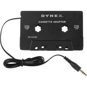 Dynex Stereo Cassette Adapter for Car Audio Vehicle Stereo iPod iPhone