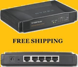 Dynex 4Port 10 100 Broadband DSL Ethernet Router PC Mac