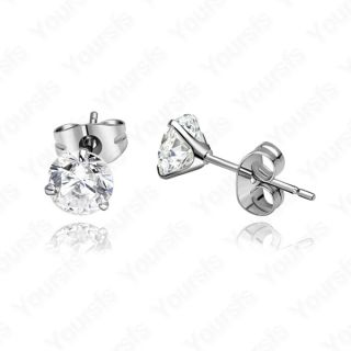  GP Ear Pin Swarovski Crystal 1ct Diamond Wedding Studs Earring