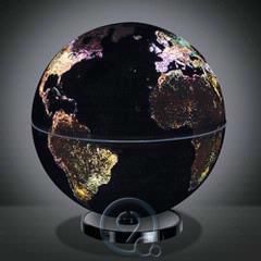 City Lights Earth Globe Rotating Illuminated View from Space 10