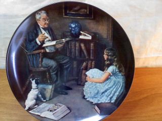 Knowles Norman Rockwell The Storyteller Collector Plate G5537 1984