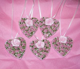  Cottage Roses Handpainted Heart Shape Gift Tags Set P E P Chic