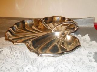 Vintage Baldwin Silverplate 3 Sectional Serving Dish Tray Very Nice