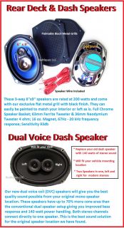 Rear Deck Dash Speakers Stereo Radio 6x9 Dual Voice 3001