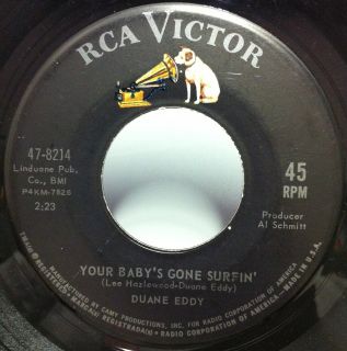Duane Eddy Your Babys Gone Surfin Shuckin 7 VG 47 8214 Vinyl 45