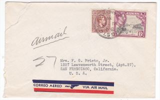 Jamaica Kingston Myrtle Bank Hotel to US 1939 Cover
