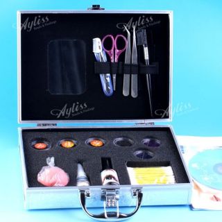 Pro. False Individual Eyelashes Extension Kit Set With Case Salon