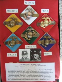 China Marine Brass Plates with Marine Corps EGAs