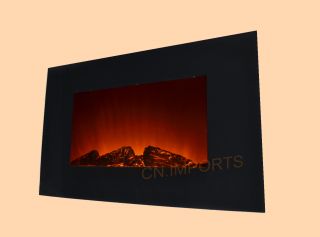  Tempered Glass Electric Fireplace Heater with Logs C510EL