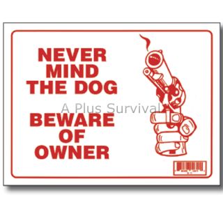  Dog Beware of Owner 9 x 12 Safety Sign for Home Business Yard