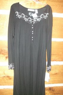 Eileen West Large Gown Long Black Modal $70
