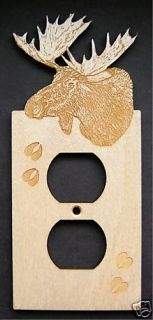 Laser Engraved Moose Electrical Outlet Plate Cover
