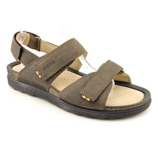 Ecco Passion Mens Size 10 Brown Sandals Open Toe Leather Dress Sandals