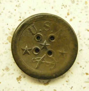 Antique Button Goodyear Novelty Rubber Co. Pat 1851 Fed Navy