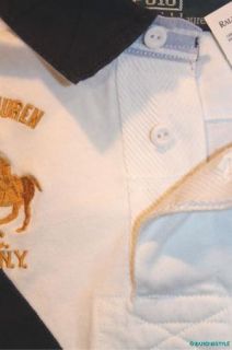 NWT $125 Polo Ralph Lauren Bleecker Dual Pony White Blue Classic Shirt