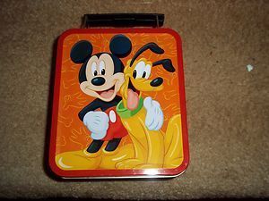 Mickey Mouse Pluto Mini Metal Lunchbox Disney New Factory Sealed