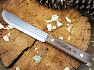 Old Hickory USA Made Butcher Hunting Knife Hickory Wood Hi Carbon