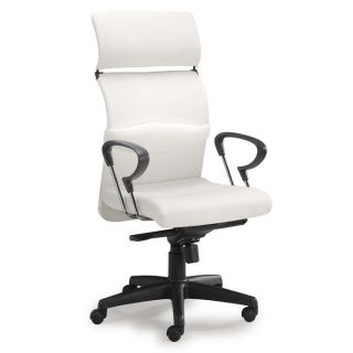 Eco Plush Seating Office Chair White Leatherette, from Brookstone