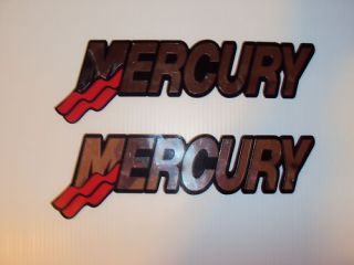  2 20 inch Mercury Chrome Outboard Boat Decals